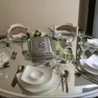 میز غذا خوری آیینه ای ۶ نفره