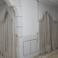 پرده سه تیکه(آستر،پرده حریر،دالبرحریر)۴میله ی۳متری