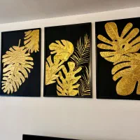 تابلو ورق طلای دکوراتیو