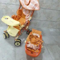کالسکه کودک به همراه کریر  نو درحد آک