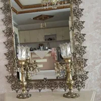 اینه شمعدان برنز