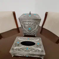 سطل و جا دستمال کاغذی پیوتر