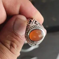 انگشتر عقیق یمن بهمراه خطاطی و امضا