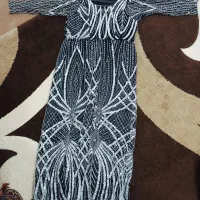 لباس مجلسی ملیله و منجوق کمر چین