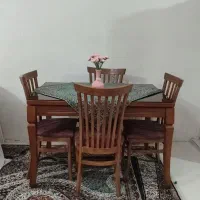 میز نهار خوری ۴ نفره چوب راش