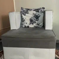 نیم ست طوسی سفید