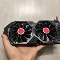 کارت گرافیک قوی XFX RX 580 8گیگ دما نرمال تمیز