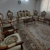 مبلمان سلطنتی۹نفره یک میز بزرگ و دو میز کوچک