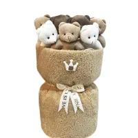 دسته گل عروسکی و عروسک خرگوشی
