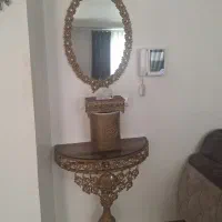 آینه و کنسول به همراه جا دستمال و سطل آشغال ست