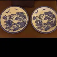 یک جفت دیس بزرگ قدیمی زیبا