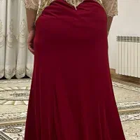 پیراهن مجلسی بلند زرشکی سایز 46 و48
