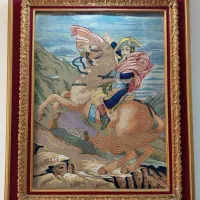 تابلو فرش ناپلئون بناپارت بافت تبریز کرک و ابریشم