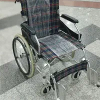ویلچر آاومینیومی تایوانی سفری اکبند چرخ متوسط
