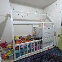 تخت نوزاد نوجوان مونته سوری سه حالته همراه با تشک