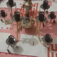 لوستر ۱۰ شعله قدیمی جنس برنج