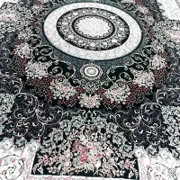 قالی قیطران ۱۰۰۰شانه تراکم ۳۰۰۰گل برجسته سرمه ای