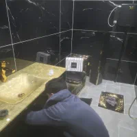 لوله کشی ساختمان نصب روشویی شیرالات