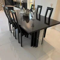 میز ناهارخوری سنگ طبیعی مشکی