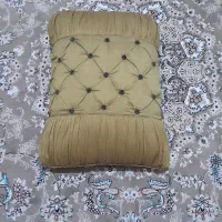 دو عدد رو بالشی بزرگ ملیله دوزی شده ساتن جنس خارچی