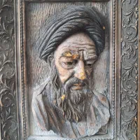 قاب عکس امام تمام چوب  قدیمی