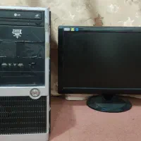 کیس کامپیوتر + مانیتور LED سالم