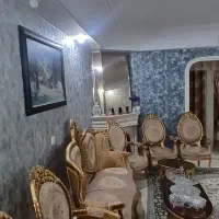 مبل طرح استیل ۹ نفره، سه عدد میز + میز عسلی