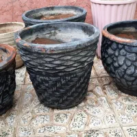 گلدان سفالی سالم وتمیز