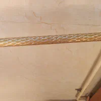 میل پرده پانچ سه متر و نیم نو نو با سه تا پایه