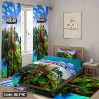 ست روتختی پرده فرش کودک و نوجوان ماینکرافت و سونیک