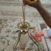 دوعدد لوستر تک لامپ فلزی سالم