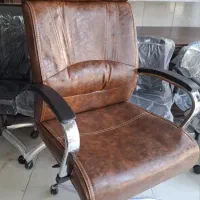صندلی اداری چرم الگرو قهوه‌ای model 6000