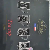 دو دست فنجان پایه دار کریستال ایرنا