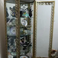 بوفه برنز سلطنتی طرح یاس پرکار سیاه قلم