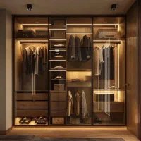 کلوزت روم یا نمای شیشه ای کابینت