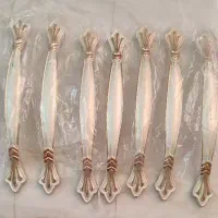 ۷عدد دستگیره کمد کابینت سایز ۱۶ وارداتی طلایی صدفی