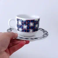 فنجان و نعلبکی ۶ عددی طرحدار