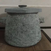 دیگ سنگی قلم کاری شده 4 نفره