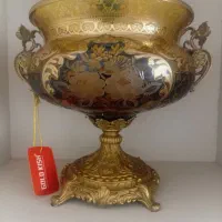 ظرف کریستال طلاکوب چک
