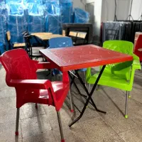 میز و صندلی پلاستیکی ضخیم دسته دار کد۳۲۳۹