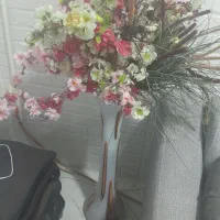 گل مصنوعی با گلدان