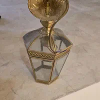 لوستر تک شاخه فلزی طلایی
