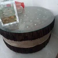 میز پذیرایی بزرگ همراه شیشه