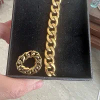 گردنبند و انگشتر و گوشواره استیل