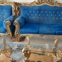 مبلمان سلطنتی راحتی ۷ نفره  با میز عسلی