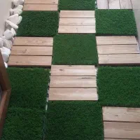 تایل چوب و تایل چمن کاملا نو