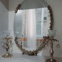 آیینه وشمعدان برنز