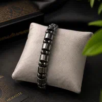 دستبند حدید (هماتیت) شیک و سالم  مناسب آقایان