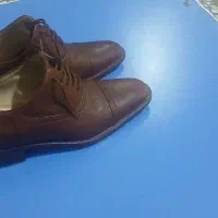 کفش چرمی مجلسی قهوه ای سفارشی با چرم طبیعی اصل