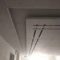 نصب کناف سقف.کلیک .برش لاین نوری .دیوار جدا کننده